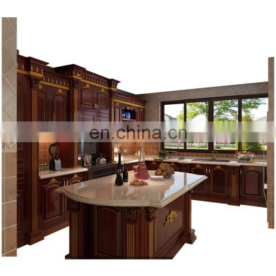 Classic Solid Wood Cherry Kitchen Cabinet Cupboard Shaker Style Kitchen Cabinets Design
