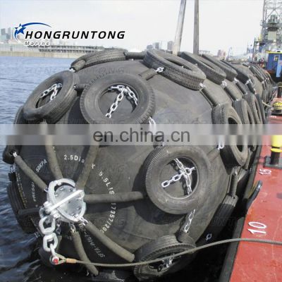 3.3 X 6.5 M Cylindrical Yokohama Type Pneumatic Rubber Fenders for Ports and Oil Tanker Platforms
