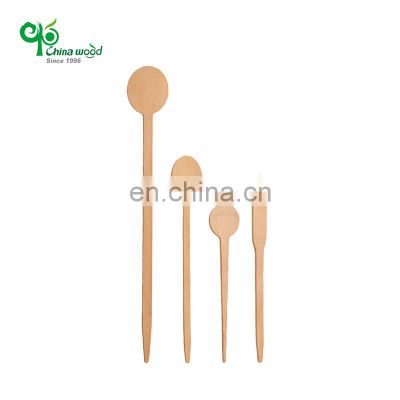 Yada Biodegradable Wooden Disposable French Fries Chip Fruit Forks Wooden Chip Fruit Fork Fruit Picks