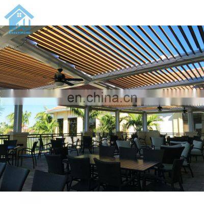 Attached to wall waterproof aluminium garden pergola