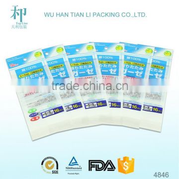 BPA Free customized biodegradable laminated CMYK calendar printing clear plastic pouch