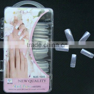 100pcs 3D Clear False Half Cover French nails