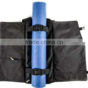 Black Color 600D Oxford Fabric Yoga Mat Backpack Carrier
