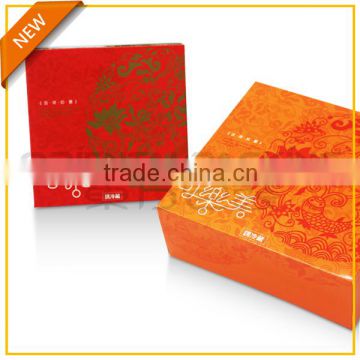 Snack red and glod flat paper box