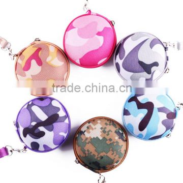 Earphone Carrying Case / Transport box in Nylon texture and camouflage colours