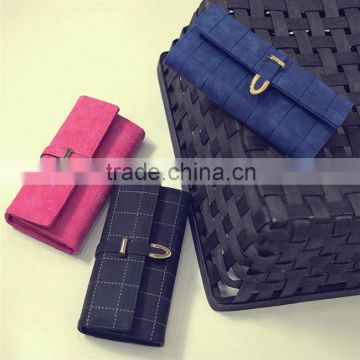 2016 new European and American retro matte folded wallet purse