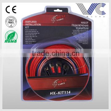 tramsparemt flexible PVC insulation car amplifier wiring kit 4awg OFC car amplifier wiring kit