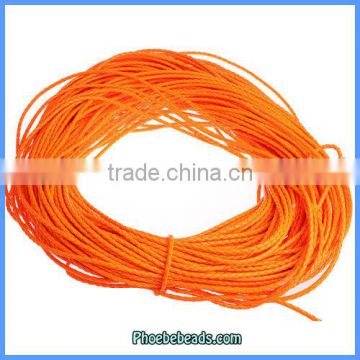 Wholesale Hot 5mm Fluorescent Orange Leather Cords For Jewelry Making 100 Metres/ Bundle PULC-F502