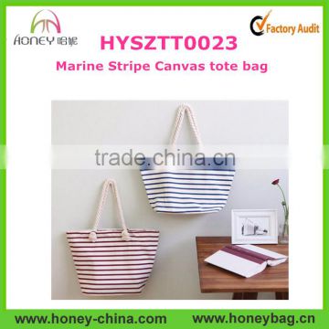 Marine Stripe Canvas Women Canvas Handbag Cute tote bags