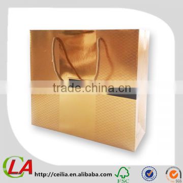 Luxury Gold Color Paper One Color Printing Paper Bag                        
                                                Quality Choice