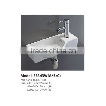 Wall Mounted Wash Hand Ceramic Sink EB343WA/B/C