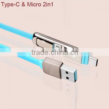 lastest 2IN1 Micro and Type-C USB Cable