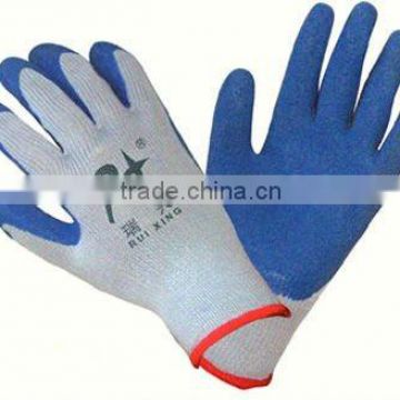 Cotton wrinkle latex glove