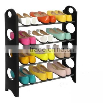 4 tier 12 pairs folding stainless steel industrial shoe rack