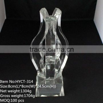 cheap creative custom pure handmade crystal trophy