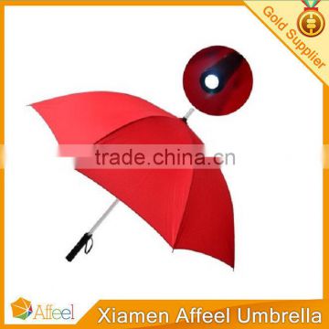 hands open red straight LED umbrella