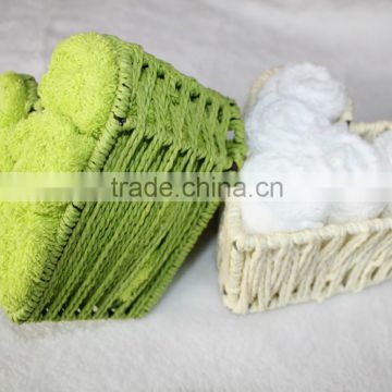 Beautiful Cotton Gift Towel,Face Towel With Paper Iron Basket