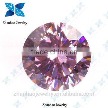 round cutting big synthetic loose cubic zirconia stone glass chaton stone