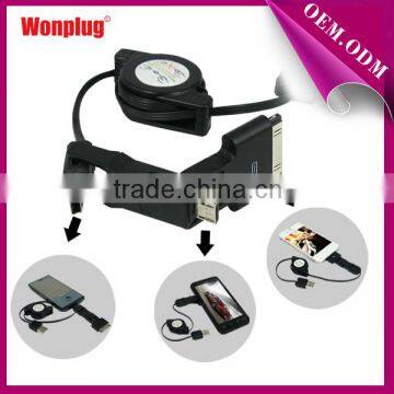 2014 factory sales cool 3 in 1 flat usb cable with free sample and good service