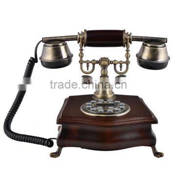 Wooden Retro Antique wooden corded telephone