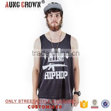 Hot Sale Products 100%Cotton Mens Sport Vest Printed Tank Top