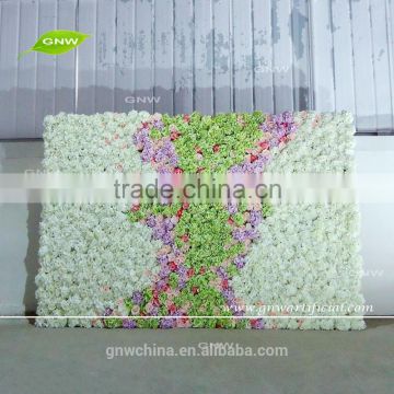 GNW FLW1610 Latest Flower Wall Backdrop Rose And Hydrangea Wedding Decoration Wall With Plywood Stand