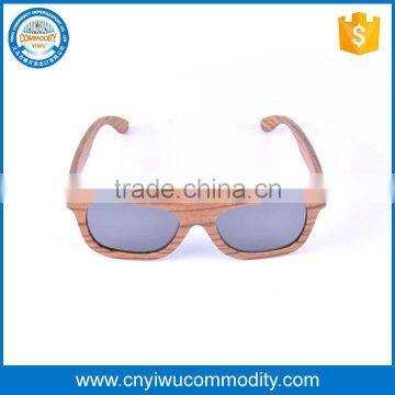 Hot selling round shape zebra wooden sunglasses polarized with custom logo