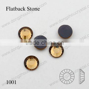 DZ-1001 round flat back glass stones for garment accessories