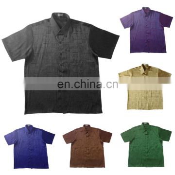 Lofbaz Men Jacquard Shirts Casual Button Down Vintage Paisley Patterned