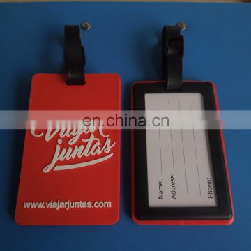 Promotional Company Website Travel Label Soft PVC Luggage Baggage Tag