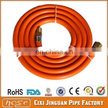 Supply 50M / 100M High Quality Orange Color Fibre Reinforced PVC LPG Gas Hose Pipe To Europe German With CE Certification