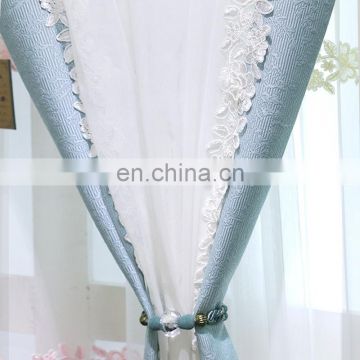 European and american style 100% polyester warp knitting home decor bedroom lace curtains