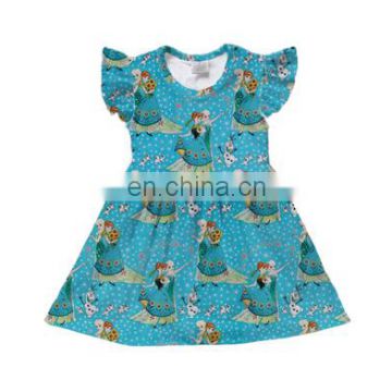 Kids Clothes Dress Toddler Girls Summer Cartoon Dress Boutique Milk Silk Princess Fashion Dress