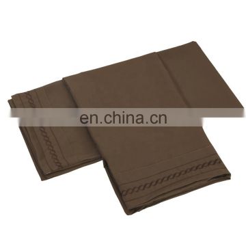 Solid Sheet Sets 100% Polyester Mattress Covers Dark Brown Flat Sheet Sets