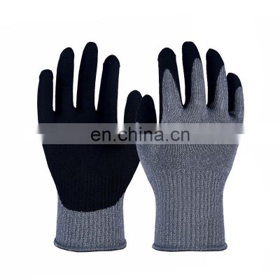 Hot selling 18G Cut Resistant Gloves with Foam Nitrile Coating work safety garden glove
