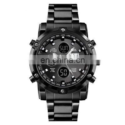 Relogio Masculino SKMEI 1389 Analog Digital Wrist Watch Men Stainless Steel Back Water Resistant