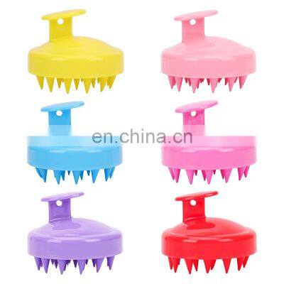 YOUMAY Round Detangling Hair Silicone Shampoo Massage Brush Hair Comb Massage Brush