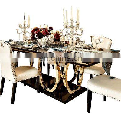 Luxury Style Dining Table Set 6 Chairs Decor For Living Dining Room Furniture