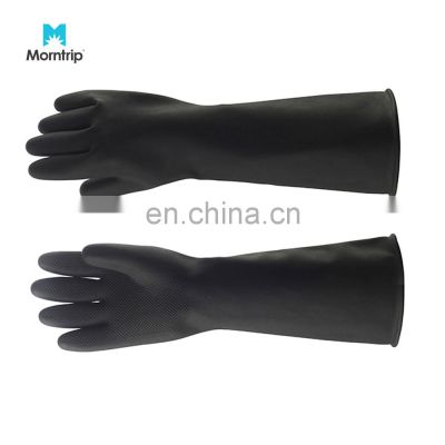 Factory Direct Supply Black Latex Eldvien For Household All Purpose Washing Kitchen Bathroom Toilet Cleaning Use Industrial Glov