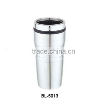 450ml travel mug with plastic inner stainless steel outer BL-5013