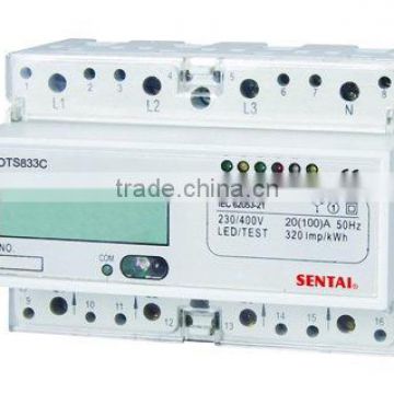DTS833C Three Phase Electronic DIN Rail Energy Meter
