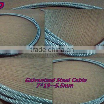 7x19 galvanized steel wire rope