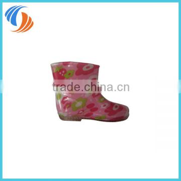 New PVC Flower Strawberry Pink Kids rain boots