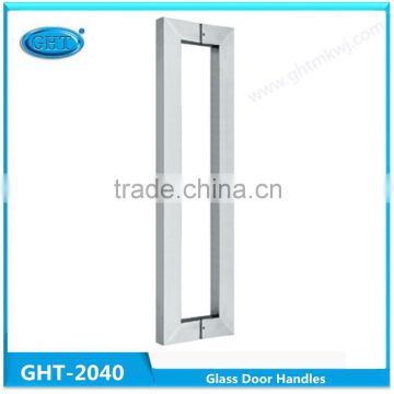 high quality Square Pipe Shape Stainless Steel glass Door Handel GHT-2040