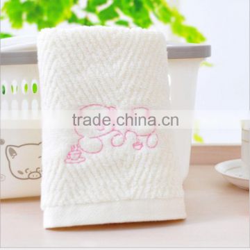 white cotton face towels