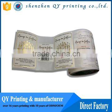 Brand Design in Roll/Sheet Beverage Wine Bottle Labeler Self-Adhesive Label