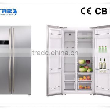 2016 BCD-612W hot sale new low noise electric side by side refrigerator