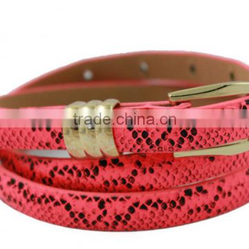 PU belt with alloy buckle