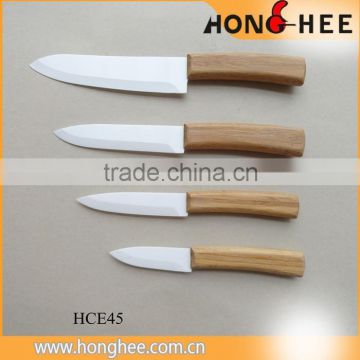 New Design Fashion Low Price Yellow Color Handle Ceramic Knife Set
