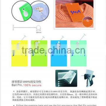 Plastic tag ball pin standard
